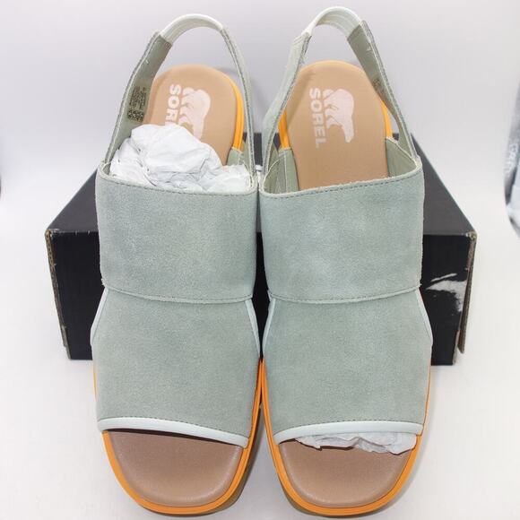 NEW Sorel Joanie II Slingback Platform Strap Sandals Women's 9.5 Safari Green - Picture 4 of 7